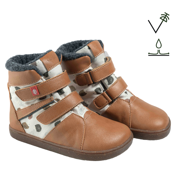 Winter vegan boots GEO Brown for Kids